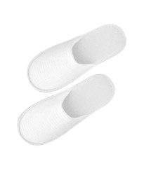 Closed Toe Cotton Waffle Slippers